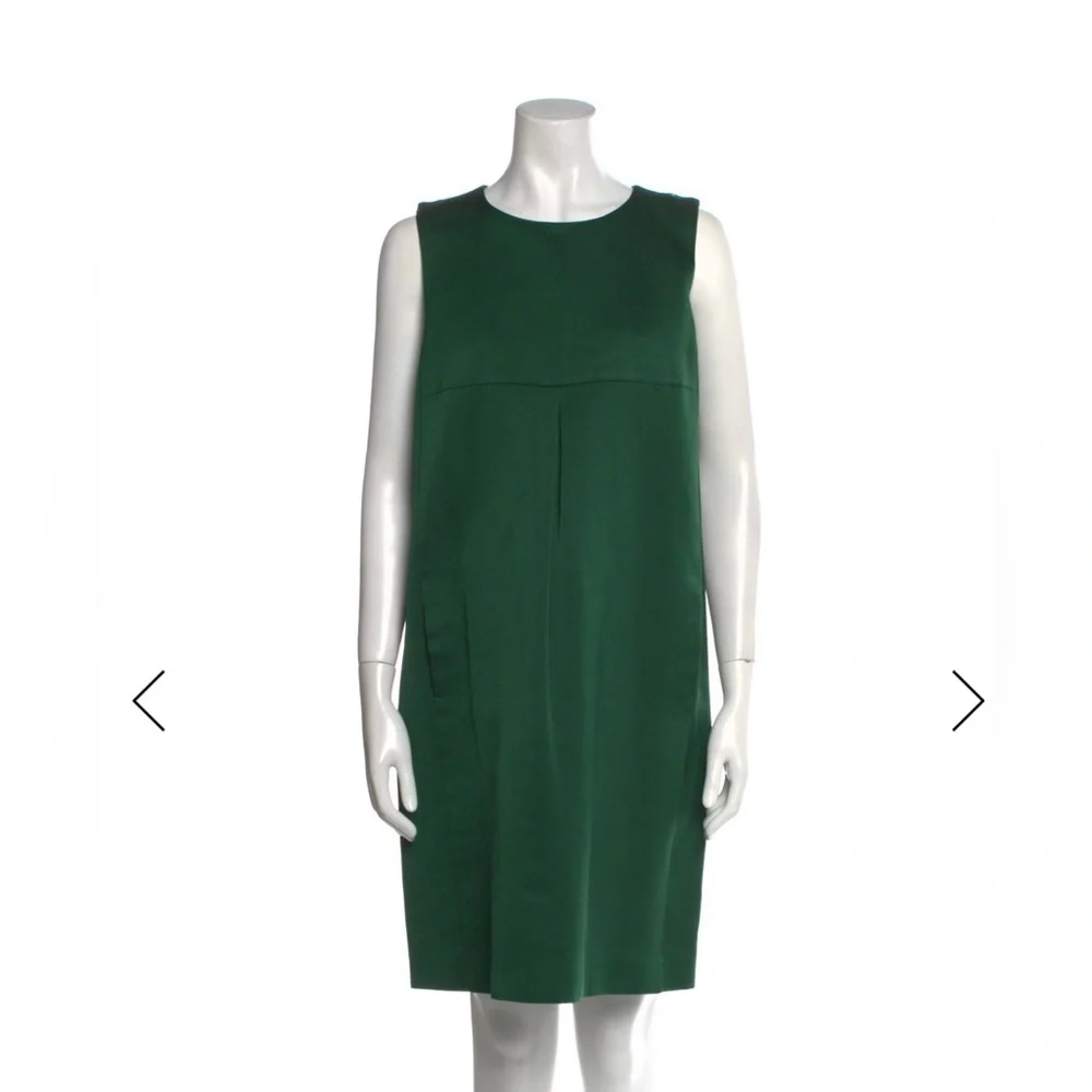 S Max Mara Deep Green Cotton Dress with Pockets - size XXL / US16 - Picture 4 of 6